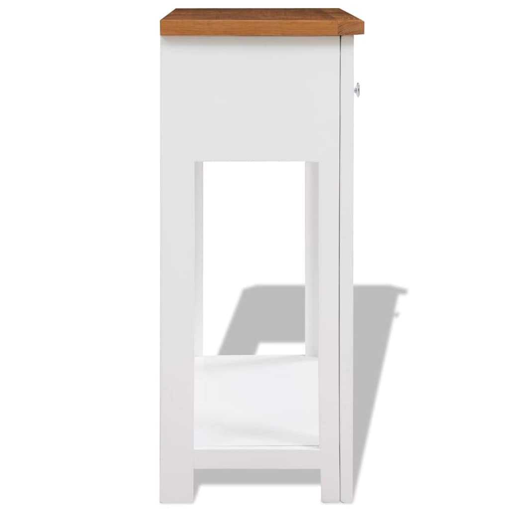 32.7 Inch Solid Oak Wood Console Table O929