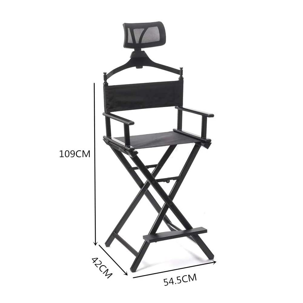 Portable Foldable Aluminum Director's Chair with Headrest N847829