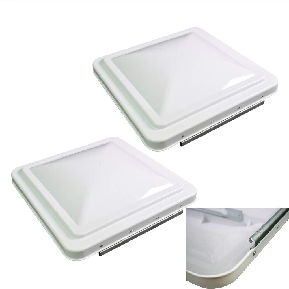 White 14" x 14" RV Roof Vent Lid Replacement 2 Pack I821210