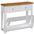 32.7 Inch Solid Oak Wood Console Table O929