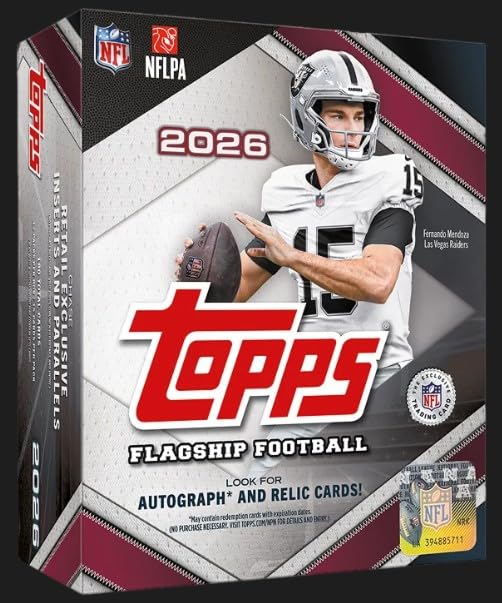 2026 Topps Flagship Football Card MEGA Box L5015
