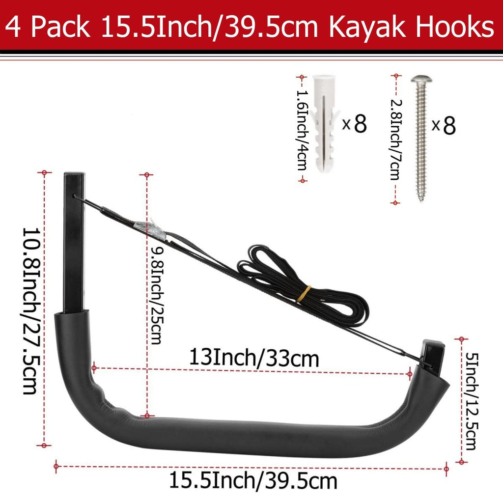 Wall Mount Kayak Storage Hooks U967