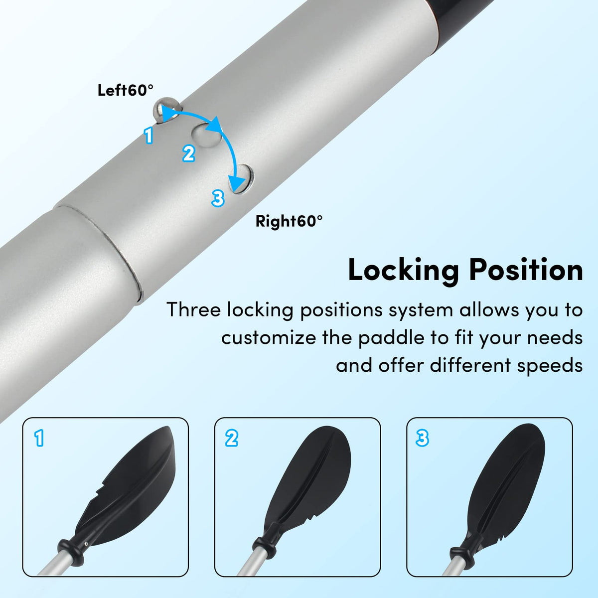 Adjustable 4 Piece Kayak Paddles with Paddle Leash V3554