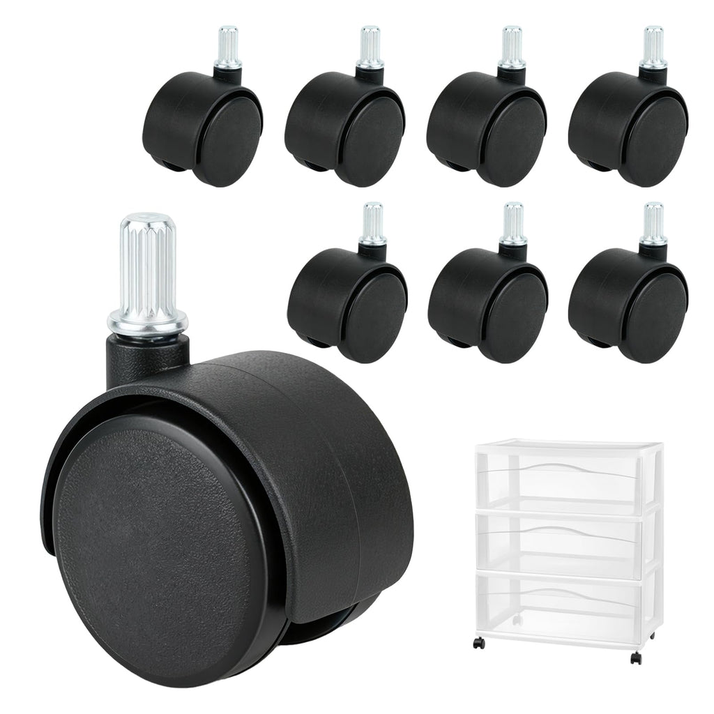 8PCS Replacement Casters for 3 Drawer Cart U4288