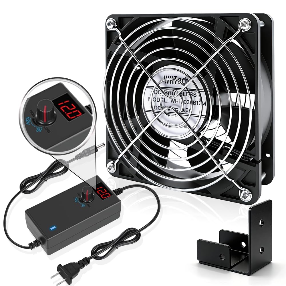 120mm x 38mm AC Muffin Fan with Variable Speed Controller Y407