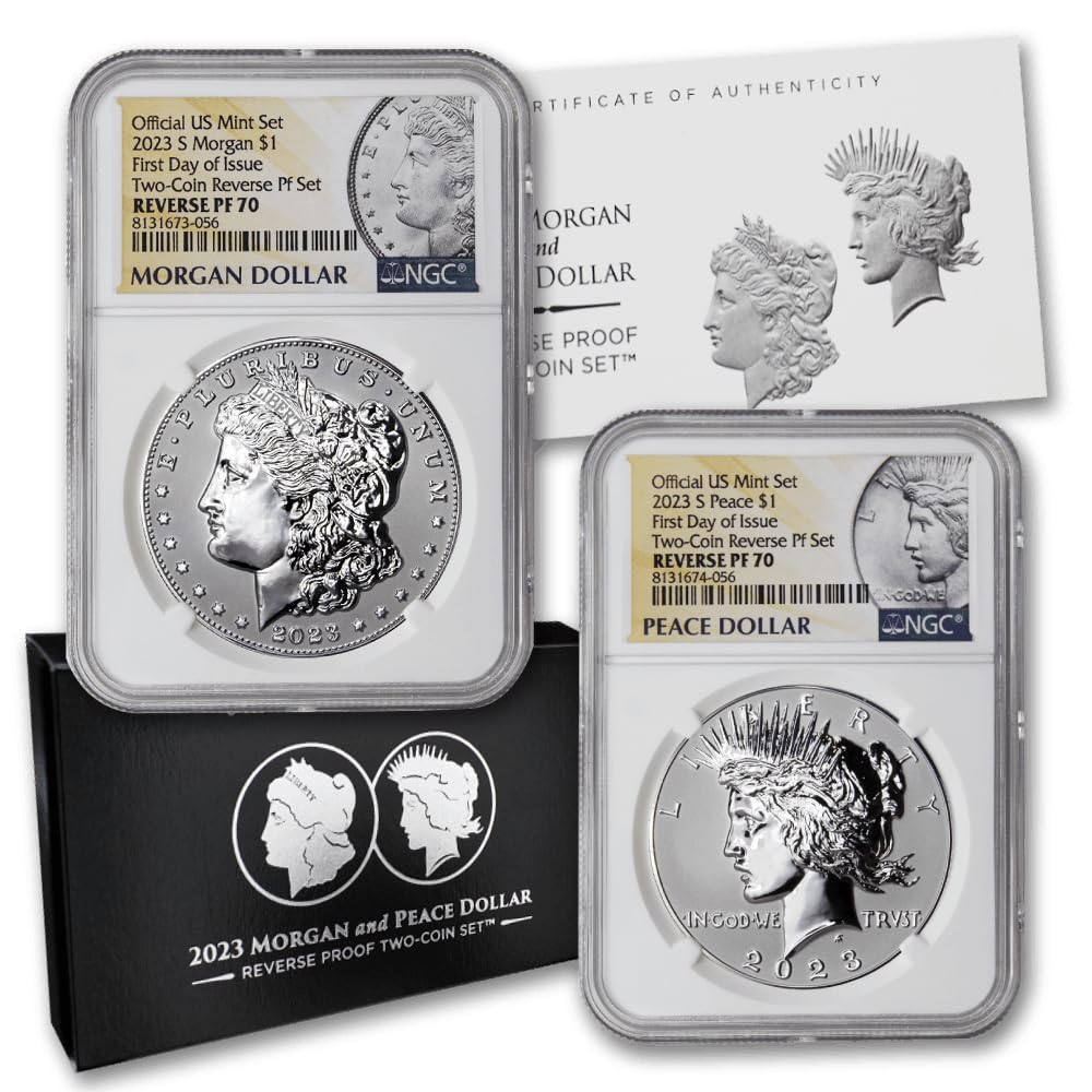 American Proof Silver Morgan and Peace $1 P70079