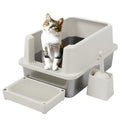 Stainless Semi-Closed Litter Box G9432