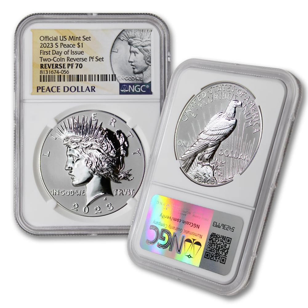 American Proof Silver Morgan and Peace $1 P70079