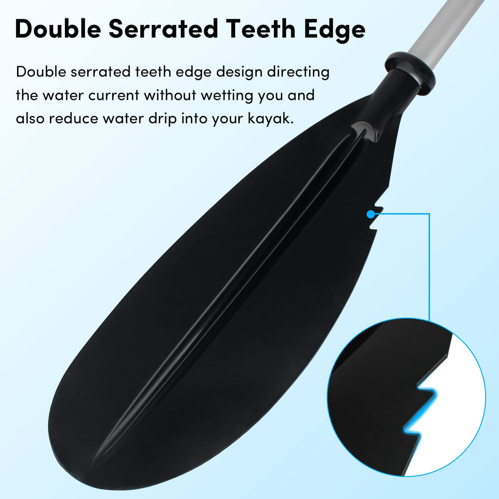 Adjustable 4 Piece Kayak Paddles with Paddle Leash V3554