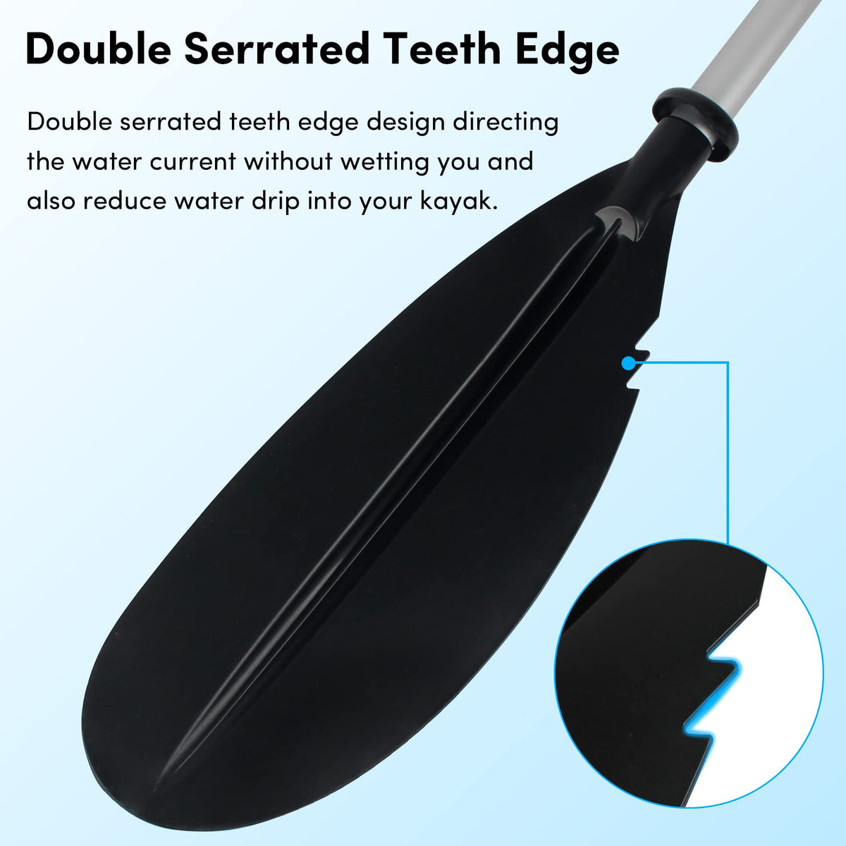 Adjustable 4 Piece Kayak Paddles with Paddle Leash V3554