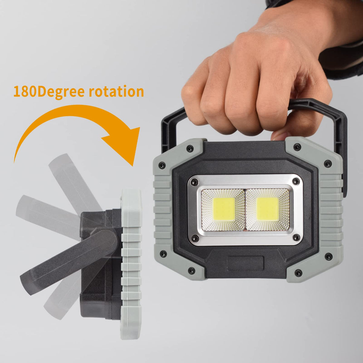 LED Work Light 2-Pack 30W 1500LM Portable Rechargeable Magnetic Base Z307
