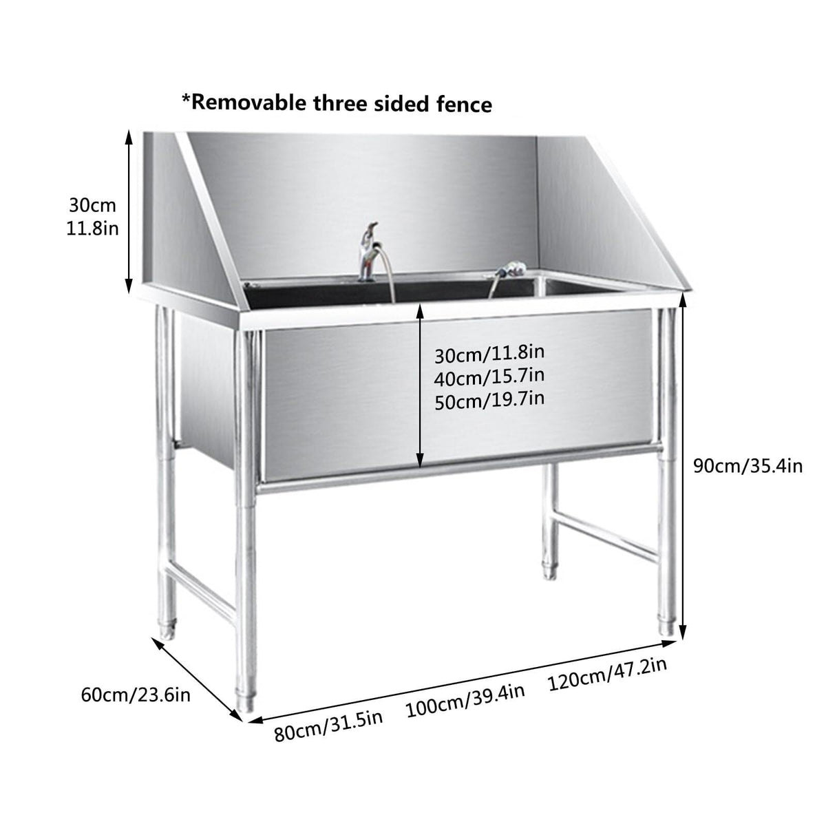 Stainless Steel Pet Grooming Bath Tub I331281