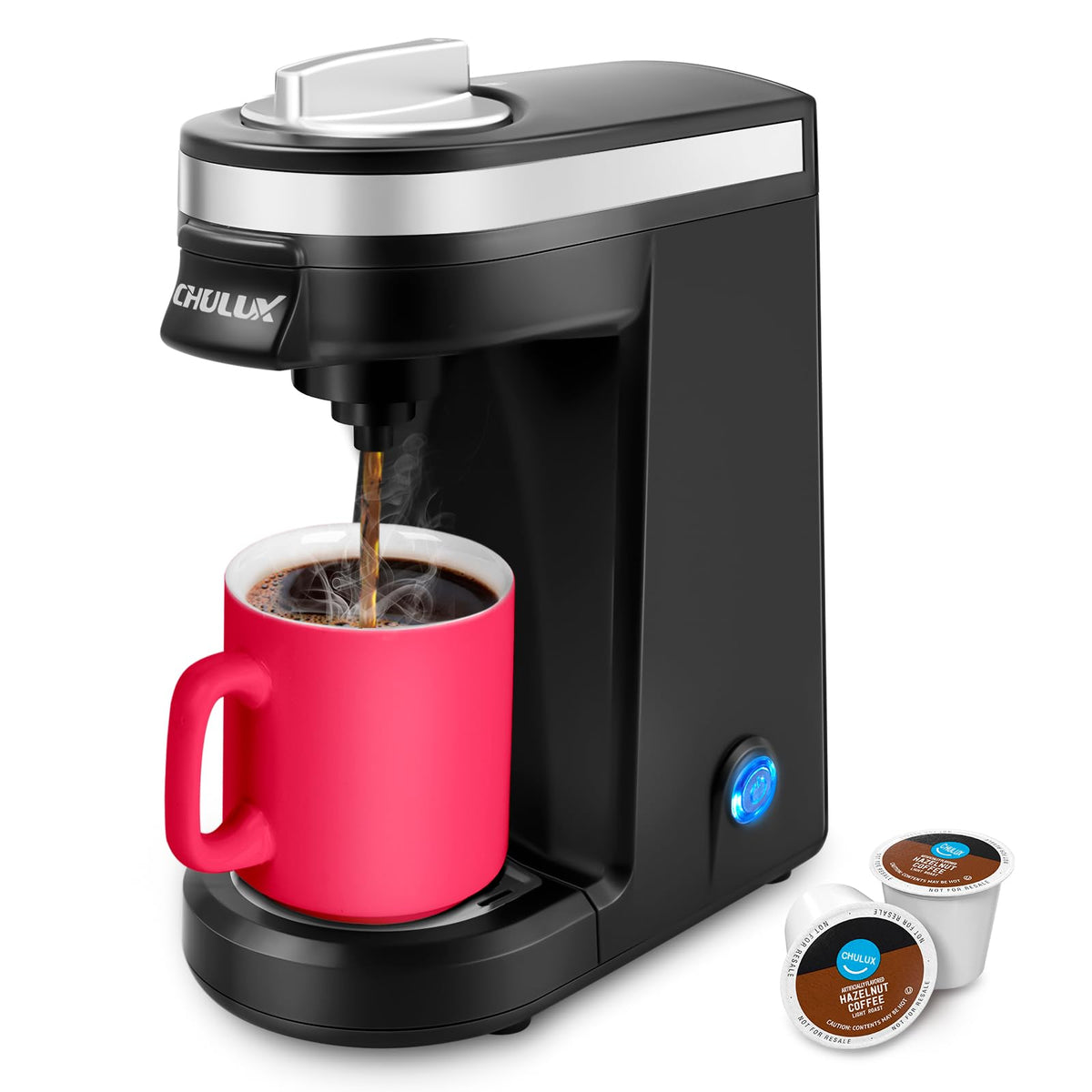 Black Mini Single Serve Coffee Maker H246