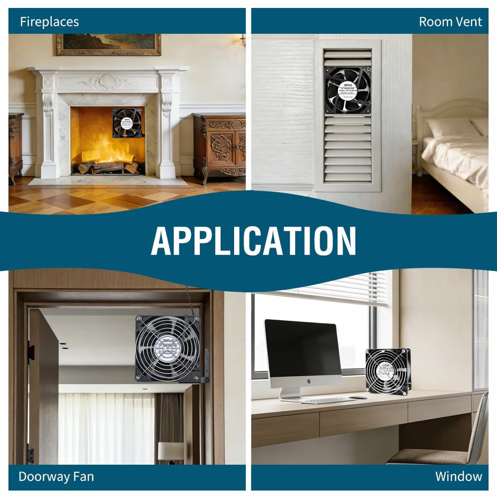 120mm x 38mm AC Muffin Fan with Variable Speed Controller Y407
