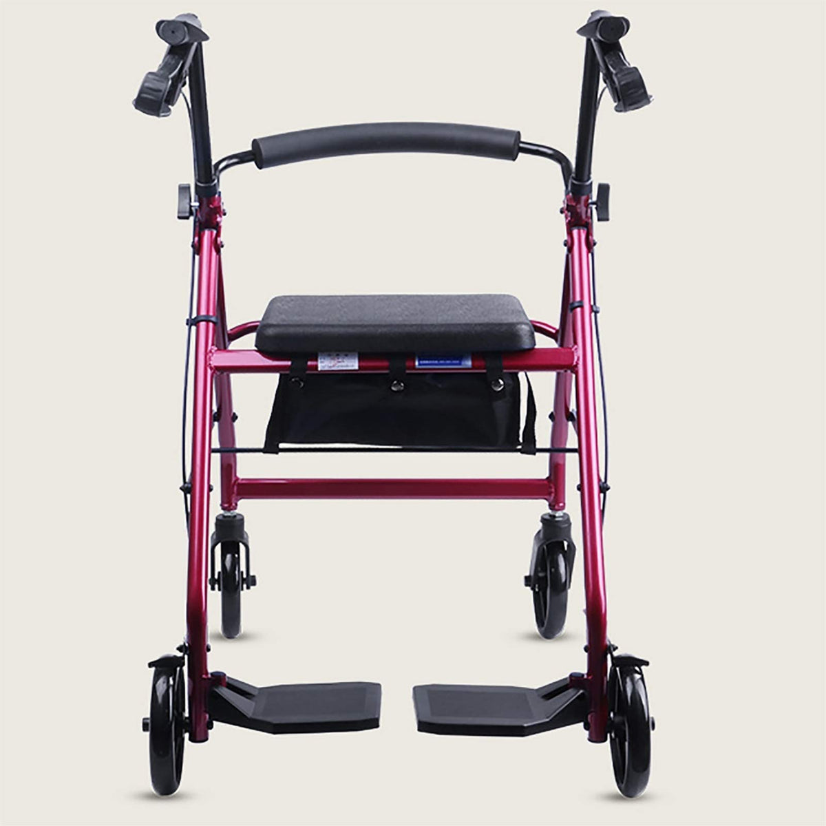 Blue Foldable Lightweight Rolling Walker with Seat B1962