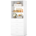 White Wood Closet Organizer System H364393