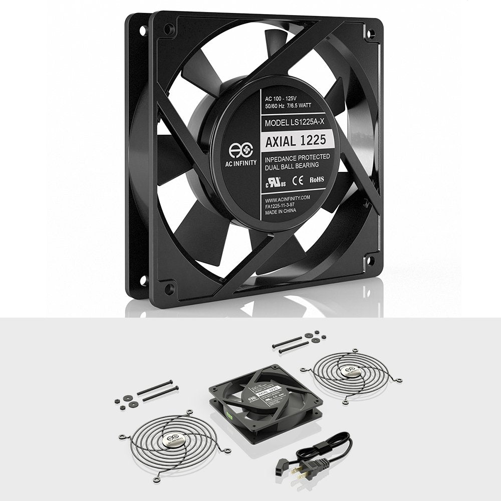 Quiet Muffin Fan 5" 120V AC 120mm x 25mm T65493