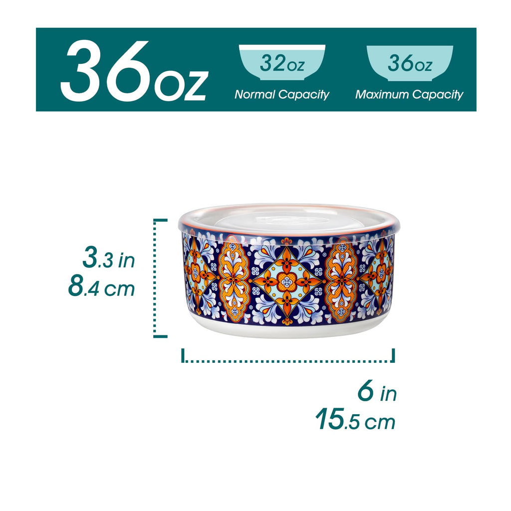 42 oz Ceramic Pasta Bowls Set of 4 W7509