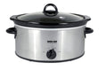 Oval Slow Cooker with Glass Lid and Enamel Stoneware Insert 4-Quart N4465