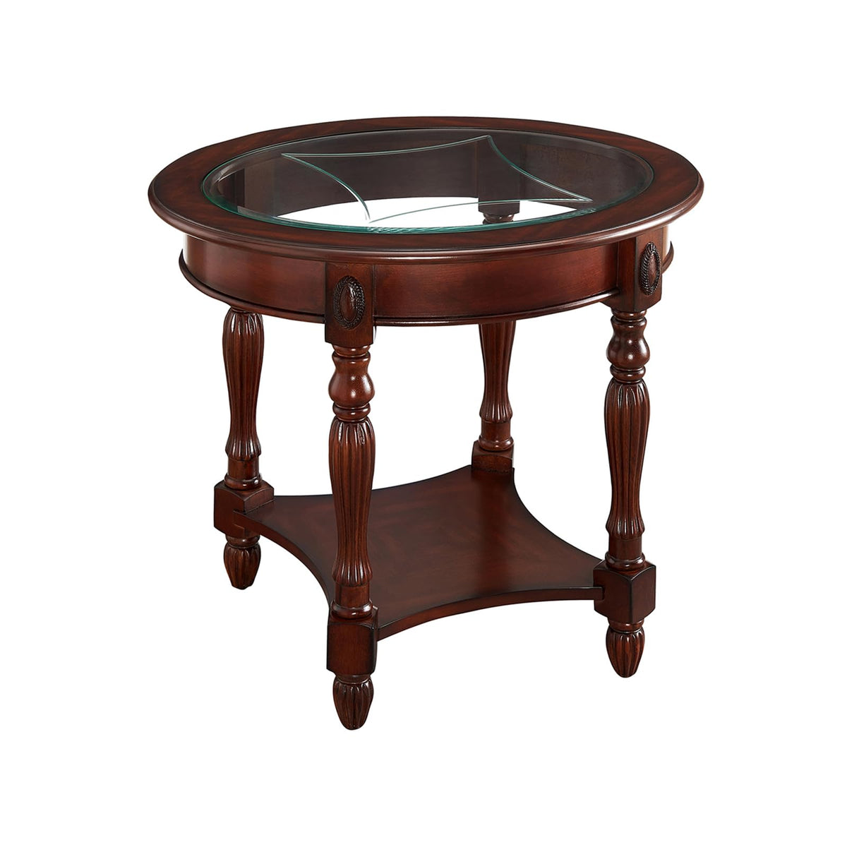 Solid Wood Oval End Table A264