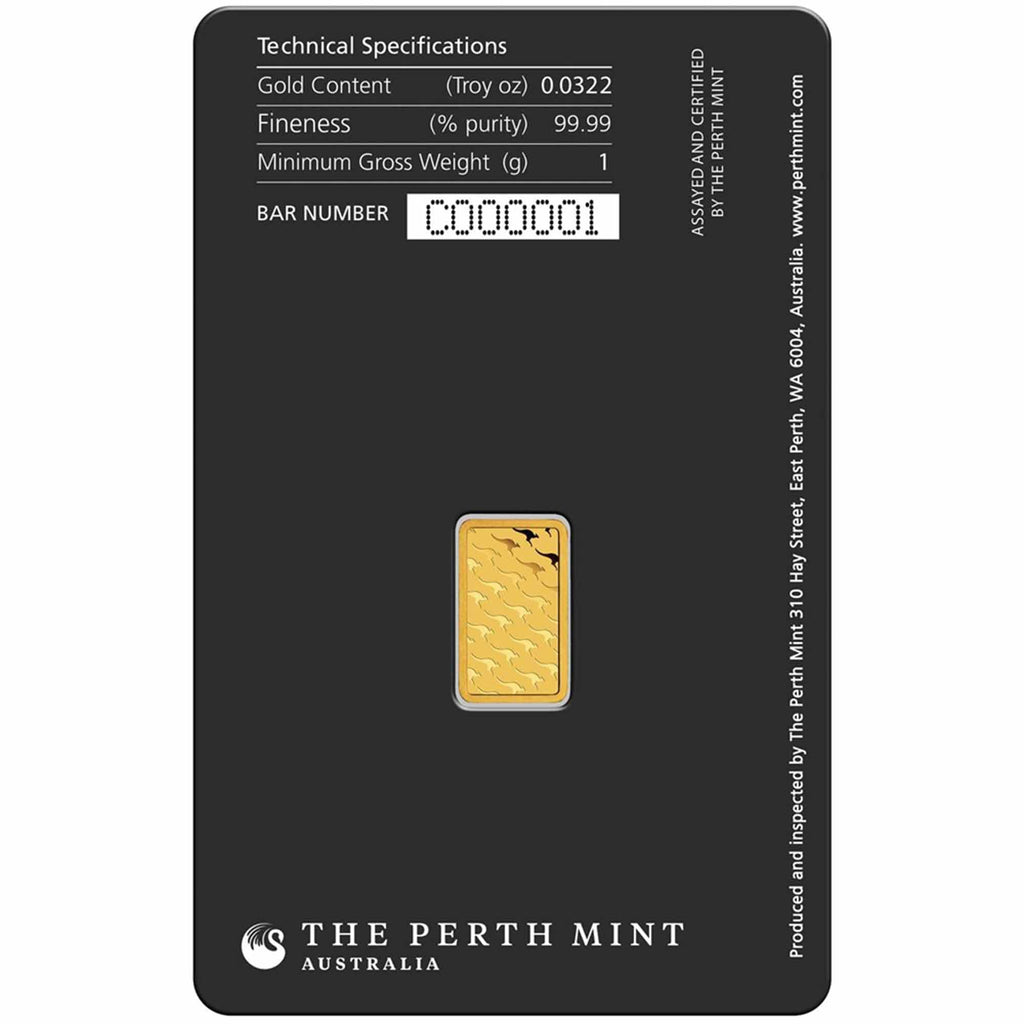 1 Gram Gold Bar with Assay D1752