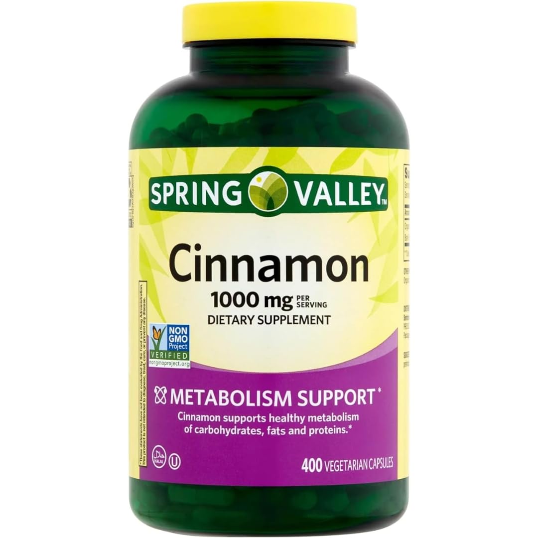 Cinnamon 1000 mg 400 Vegetarian Capsules Dietary Supplement T2946
