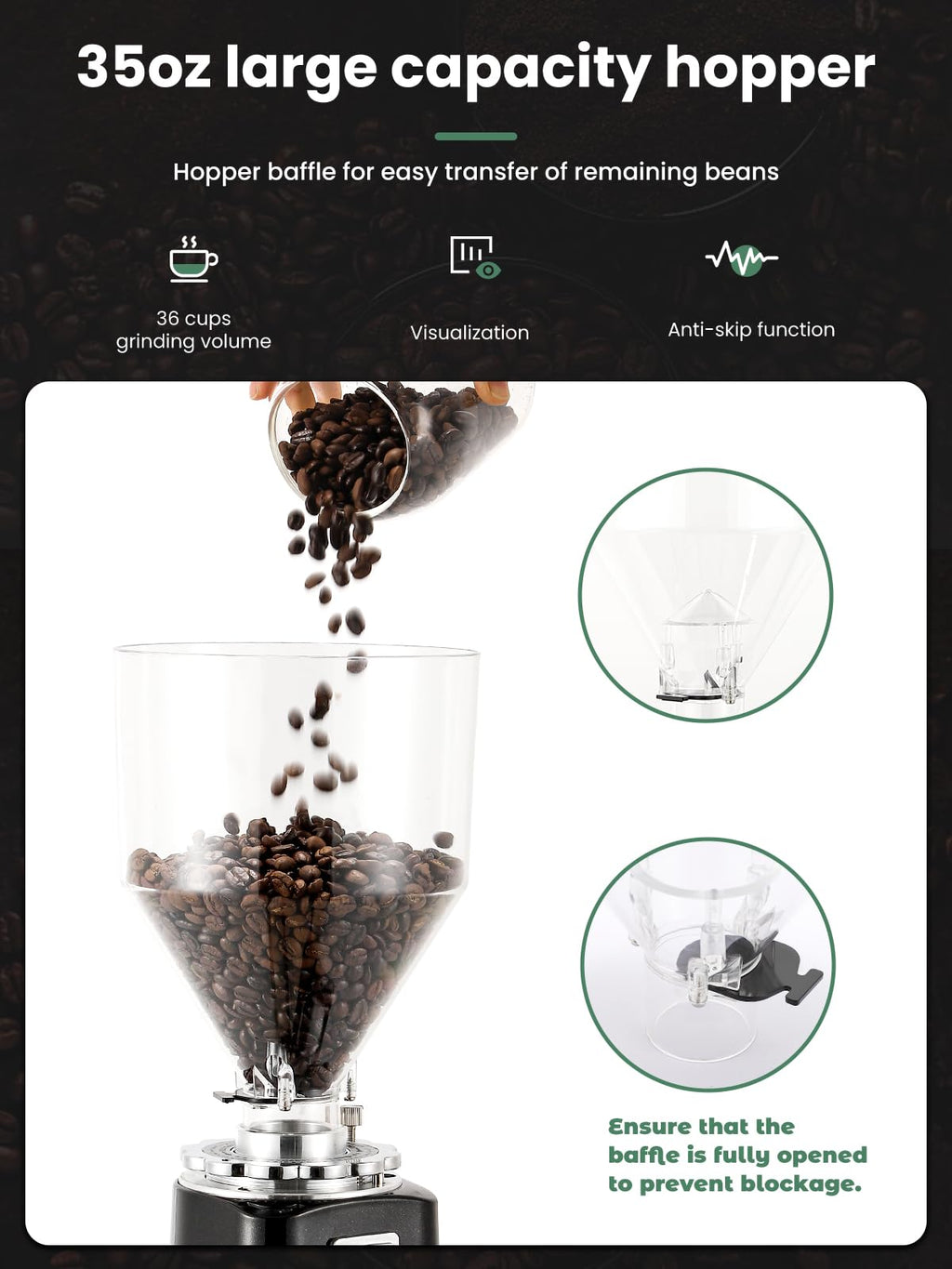 60mm Flat Burr Coffee Grinder J401120