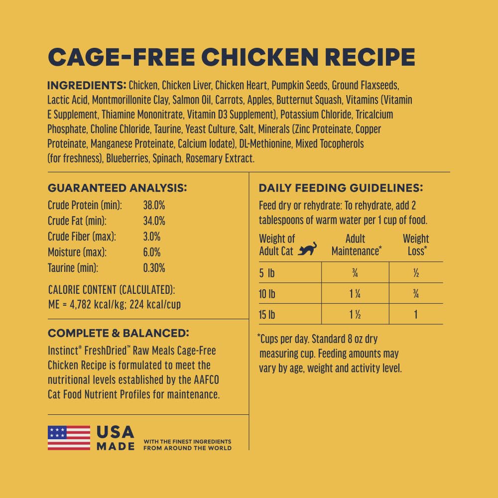 Freeze Dried Raw Chicken Cat Food 9.5 oz O427