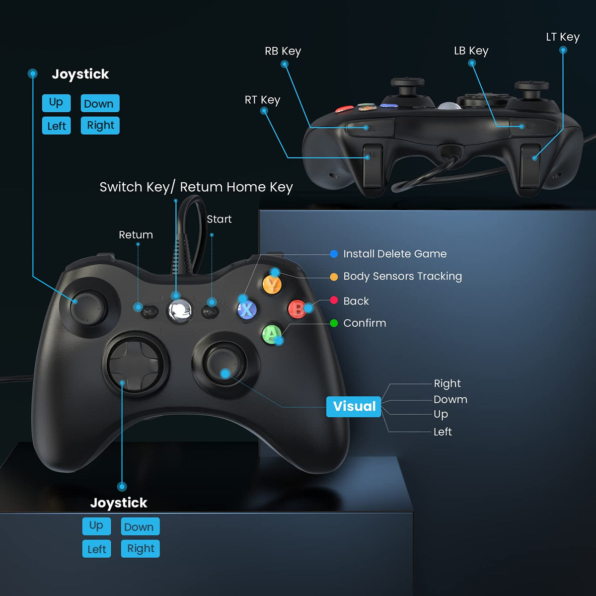 Wired Controller for Xbox 360 and PC P5466
