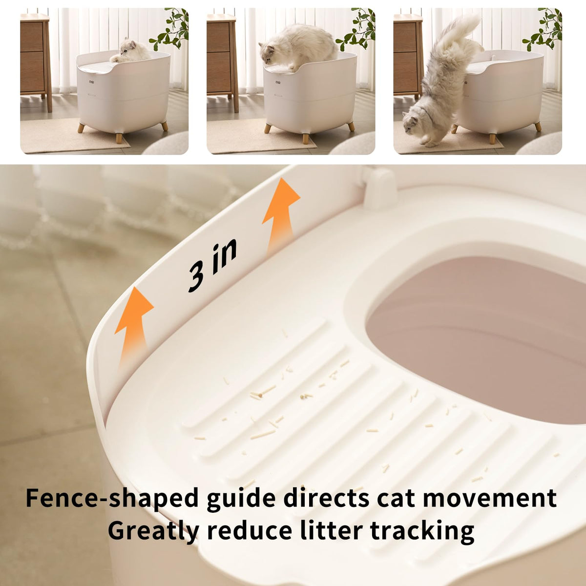 Large Top Entry Cat Litter Box with Scoop A444