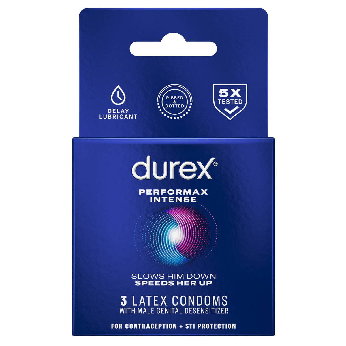 Ribbed Dotted Lubricated Latex Condoms, 3 Count G799