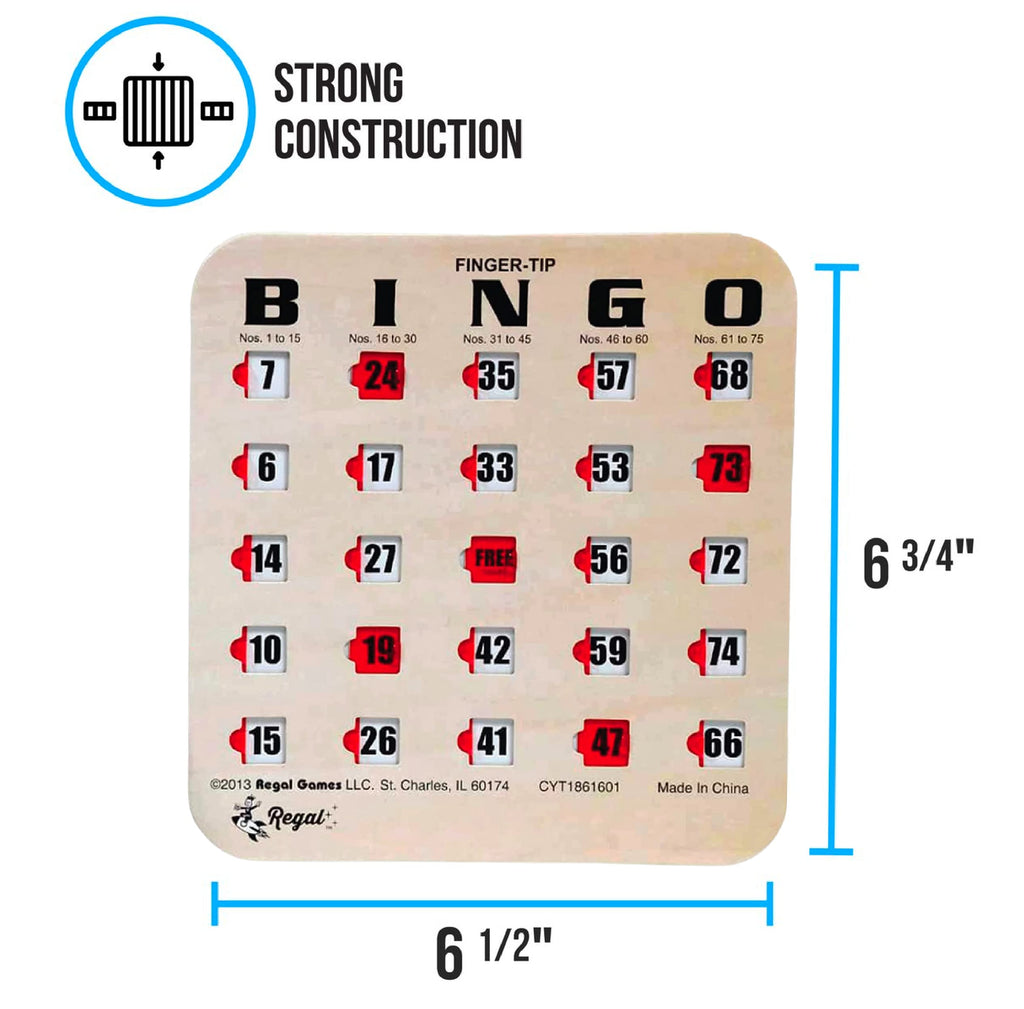 Large Print Reusable Bingo Cards 100 Pack P8116