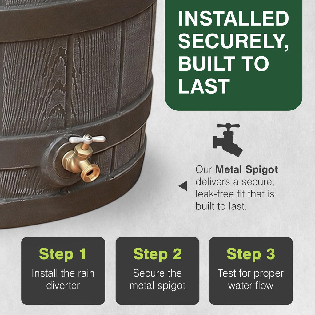 50 Gallon Oak Water Collection Barrel T6055