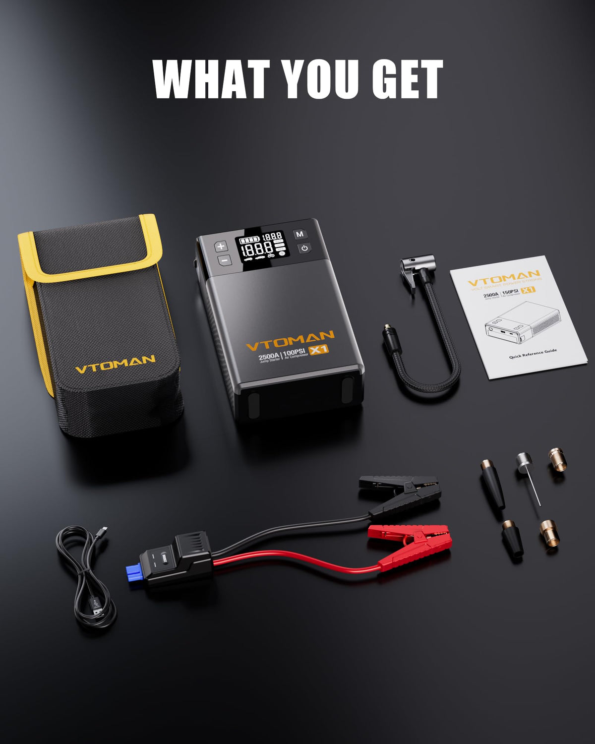 2500A Jump Starter with 150PSI Air Compressor I78487