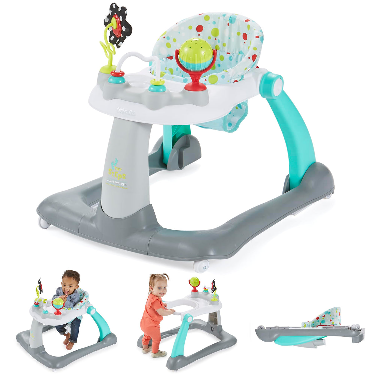 Foldable Adjustable Baby Walker with Wheels A8478