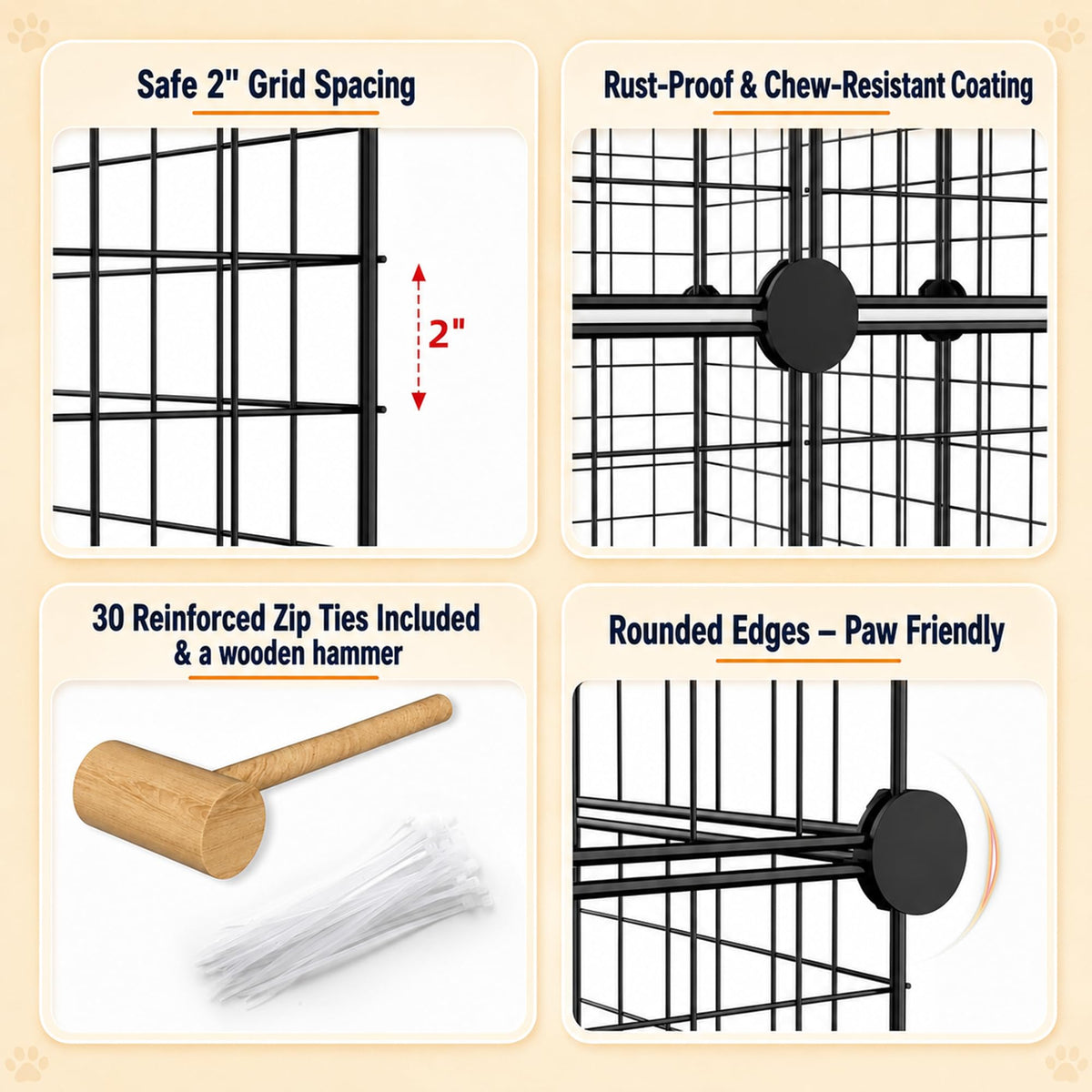 Large 3-Tier Metal Wire Cat Cage H133640