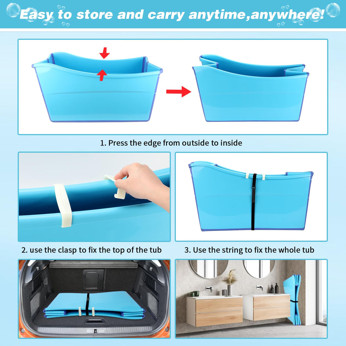 Foldable Dog Bathtub E673