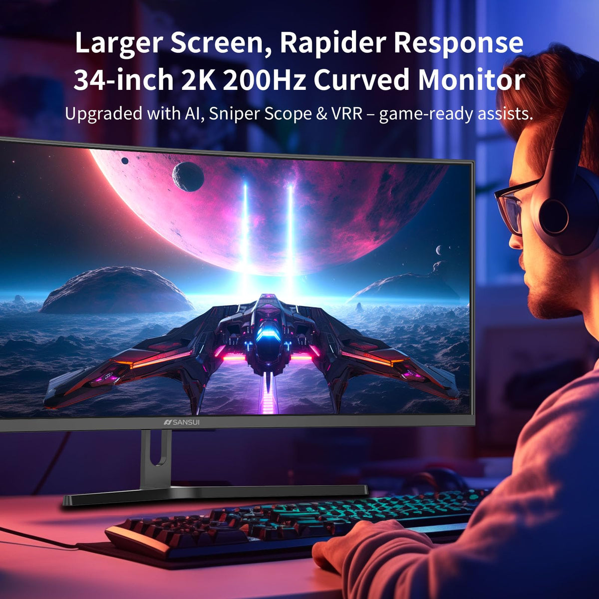 34-Inch Curved Ultrawide Gaming Monitor N756