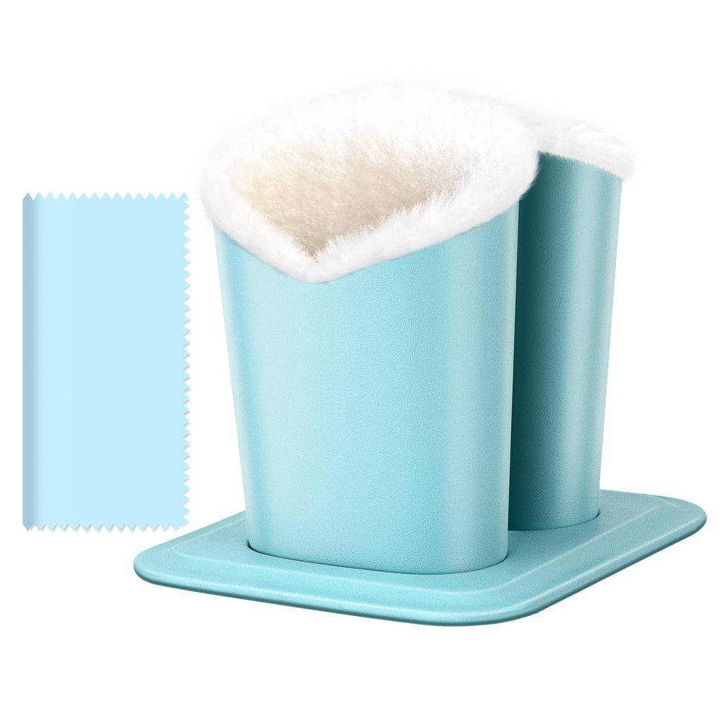 Double Eye Glass Holder Stands with Plush Lining L4883