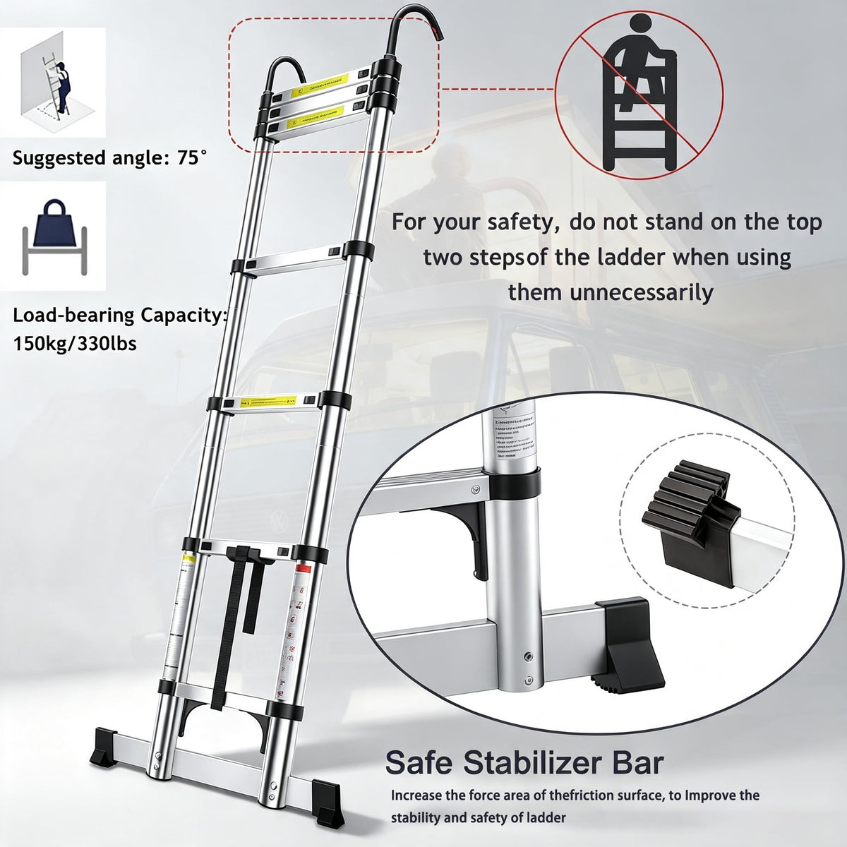 20.5FT Aluminum Telescoping Ladder N239713