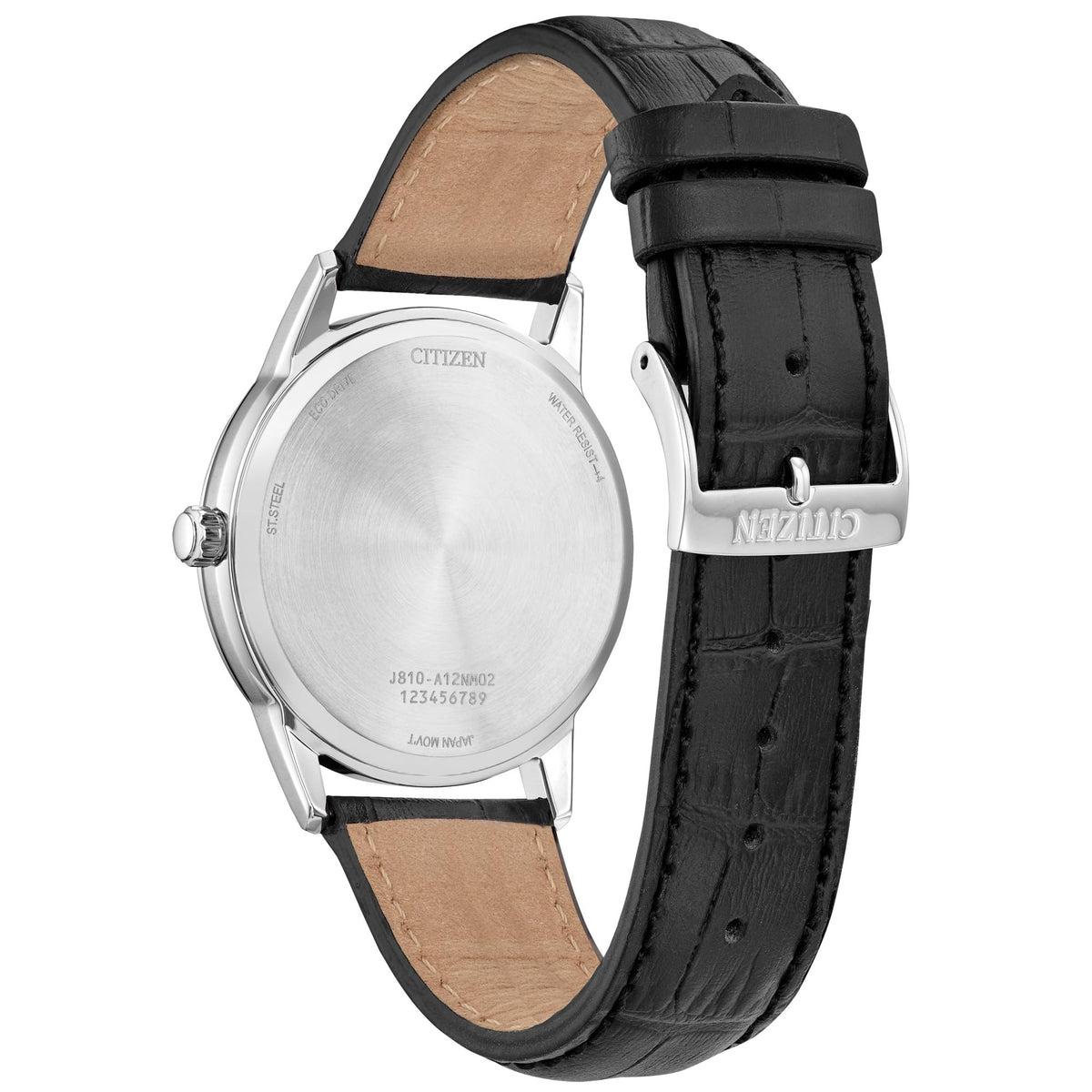 Men's Leather Strap Watch W9833