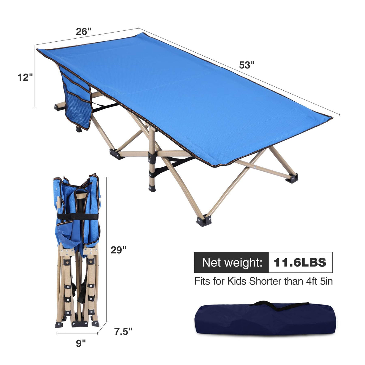 Kids Cot with Carry Bag K424