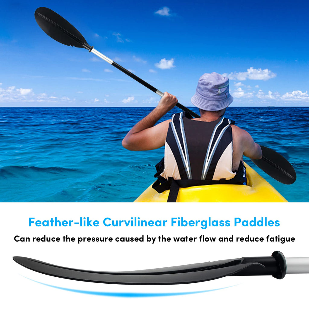 Adjustable 4 Piece Kayak Paddles with Paddle Leash V3554