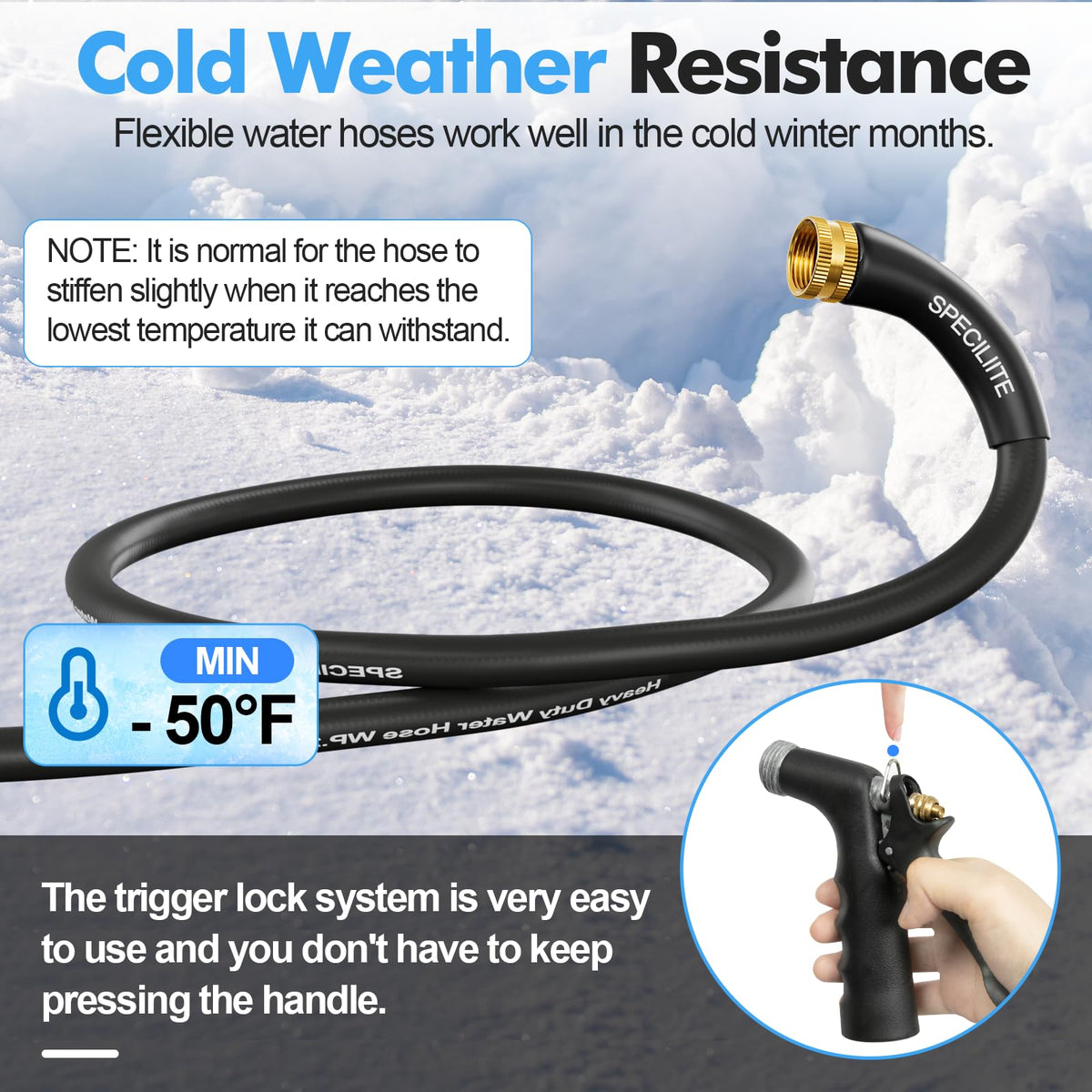 3/4" Hot/Cold Garden Water Hose 100 ft Z55941