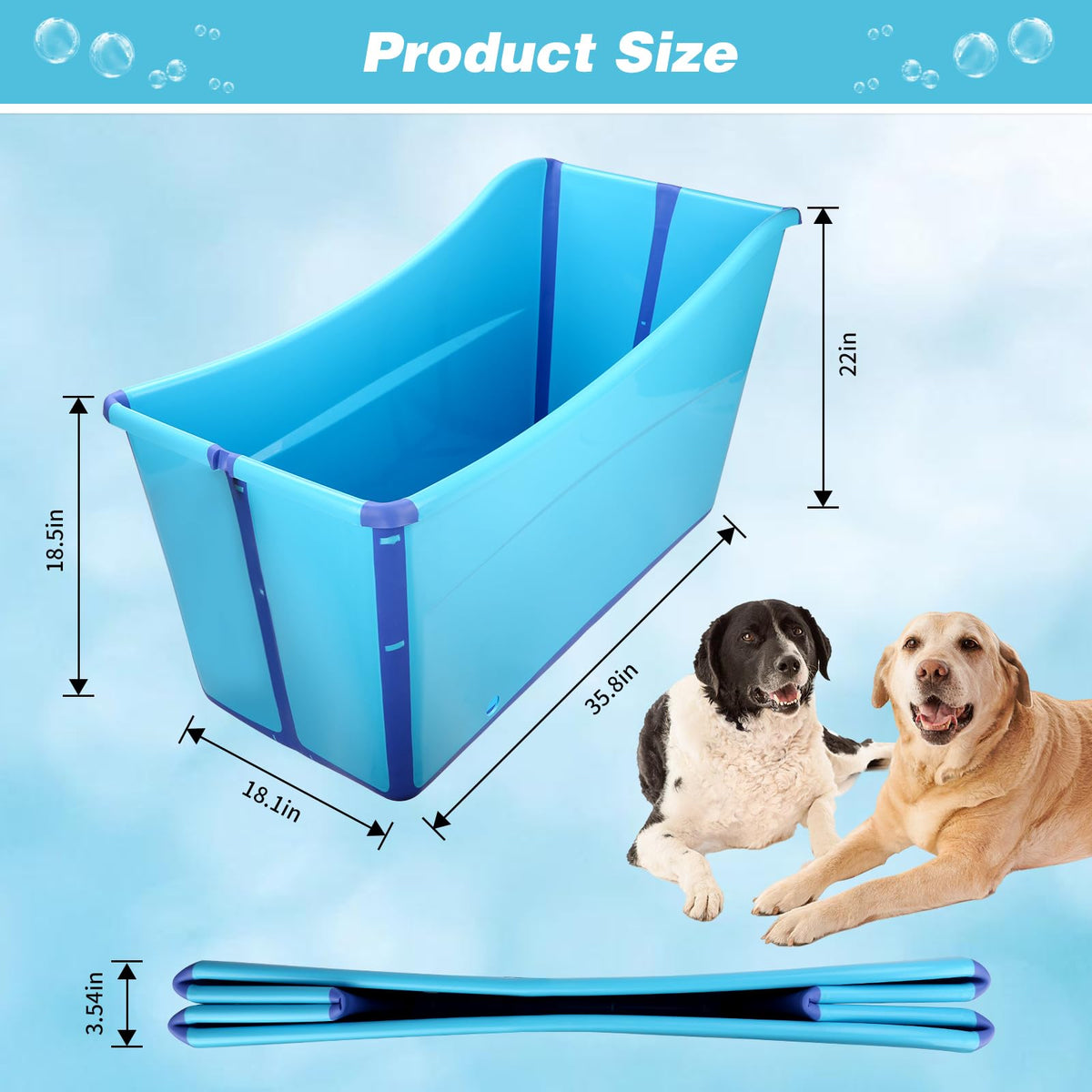 Foldable Dog Bathtub E673