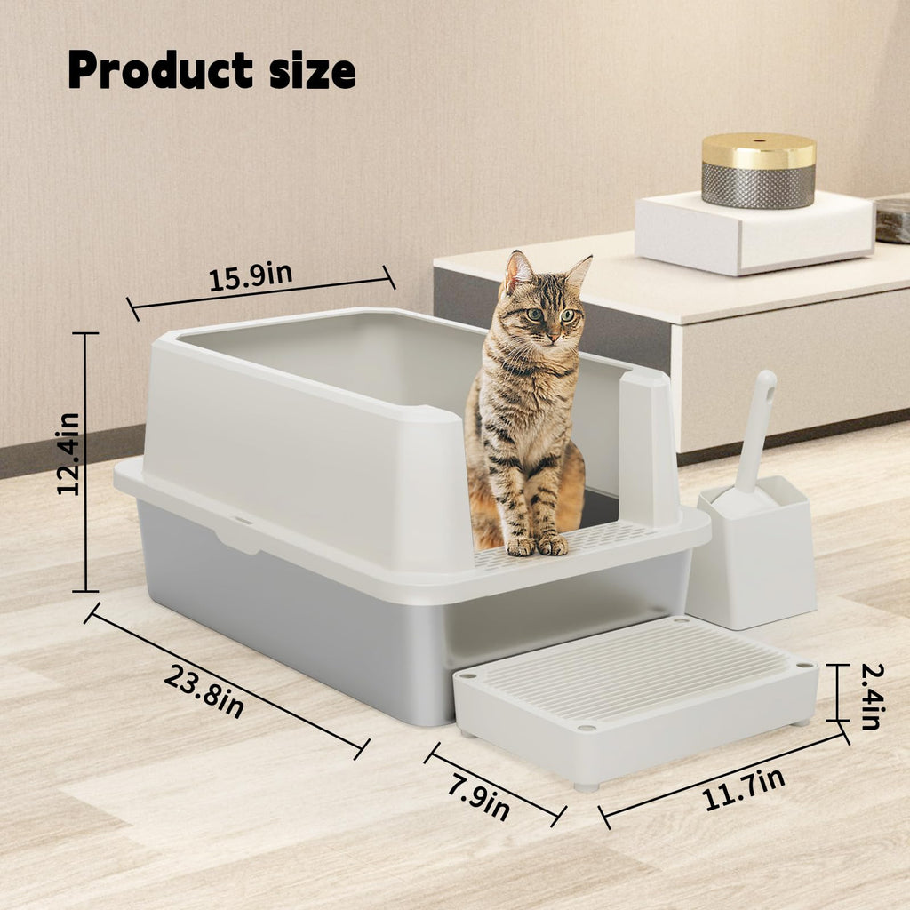Stainless Semi-Closed Litter Box G9432