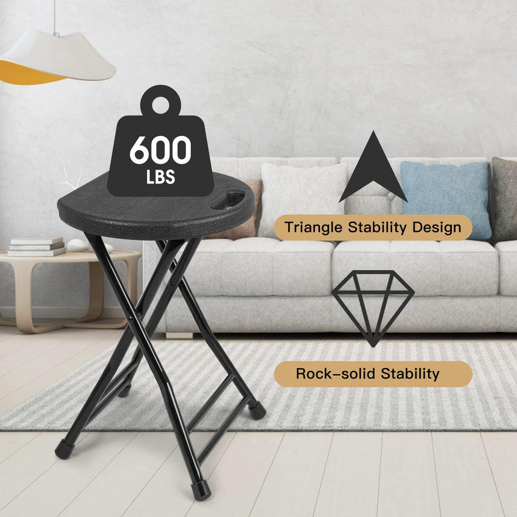 Folding Stool with 2 Pack Seat Cushion D2541