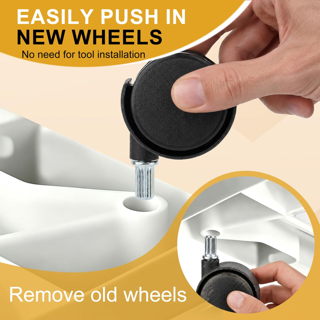 8PCS Replacement Casters for 3 Drawer Cart U4288