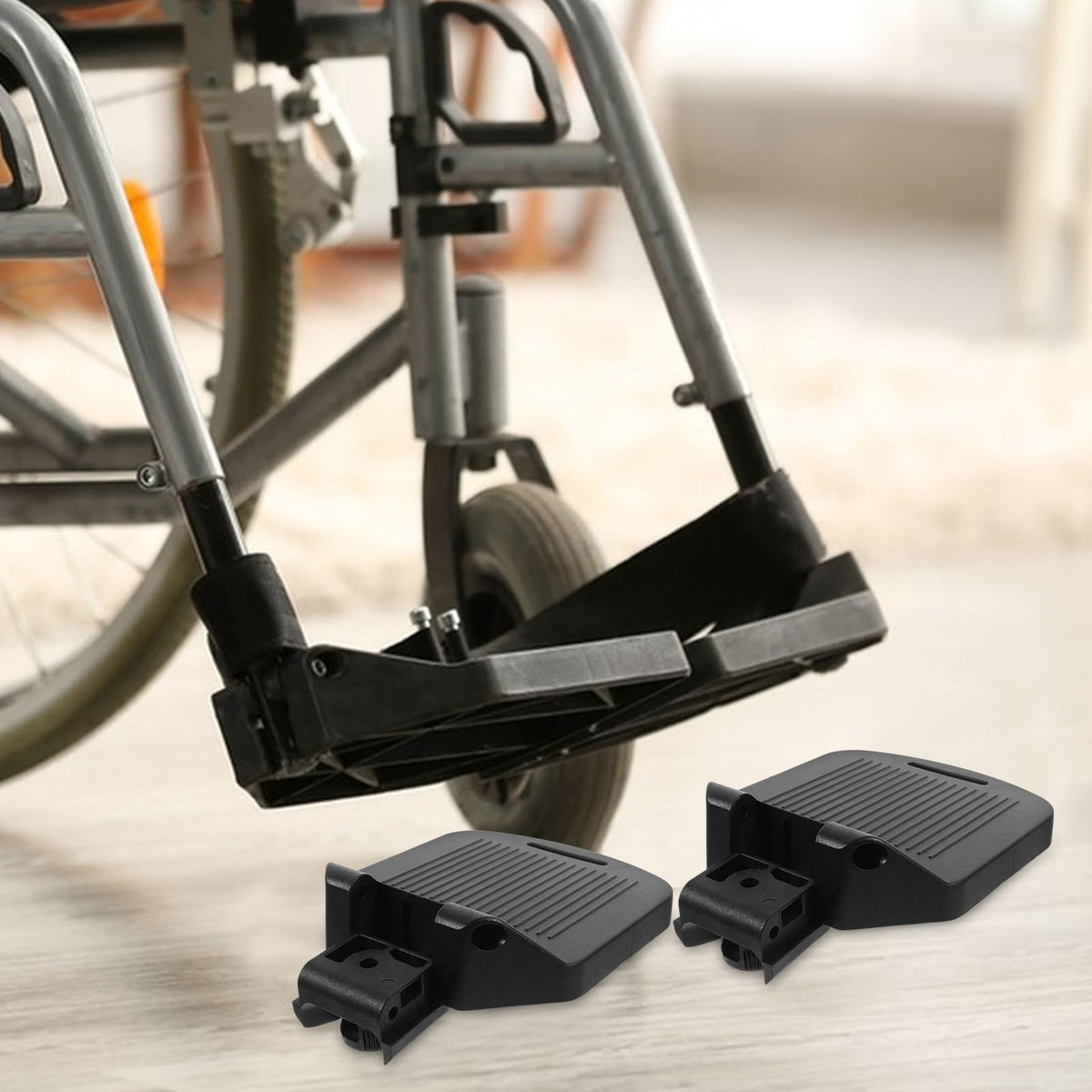 2pcs Universal Adjustable Wheelchair Leg Rest Foot Pedals G1455