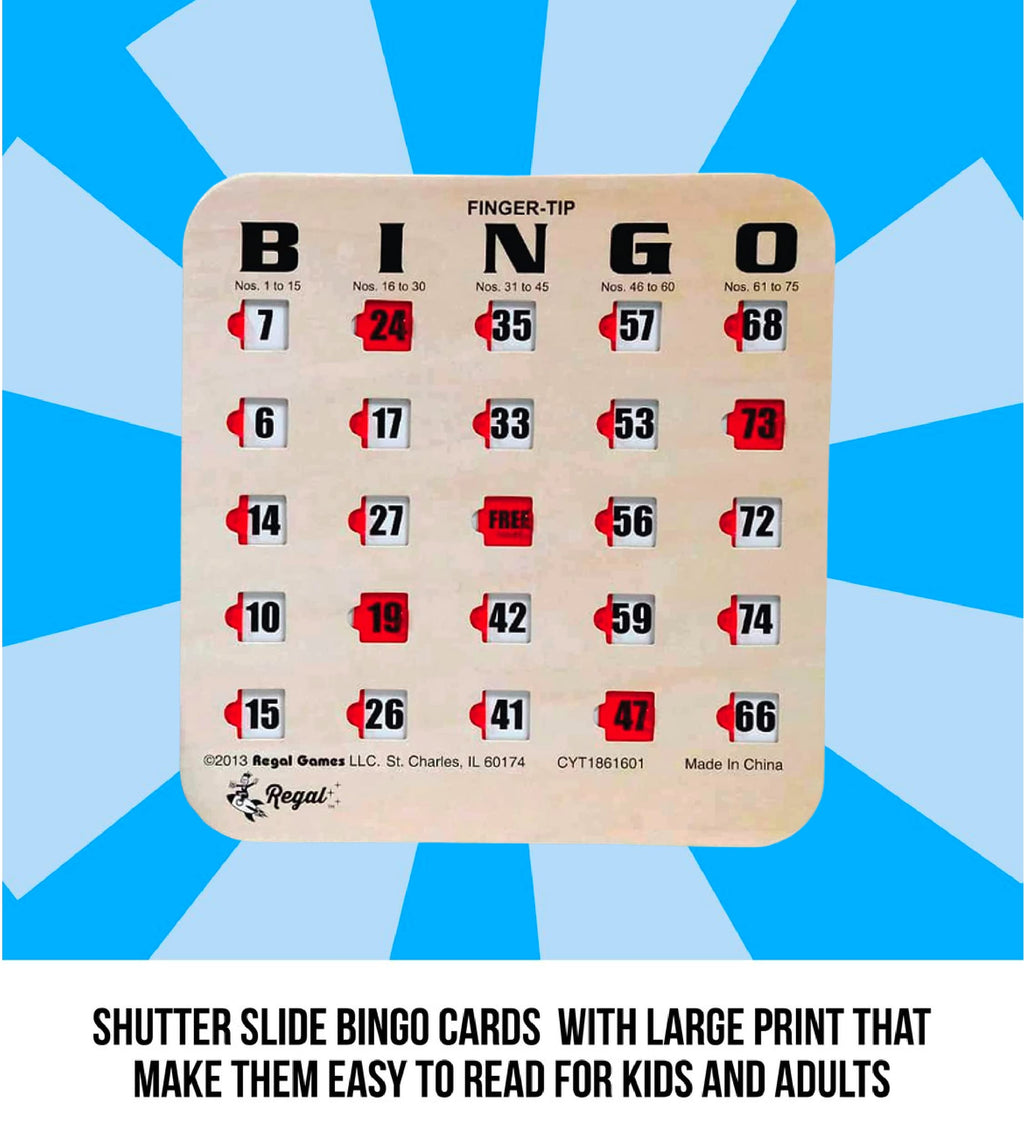 Large Print Reusable Bingo Cards 100 Pack P8116